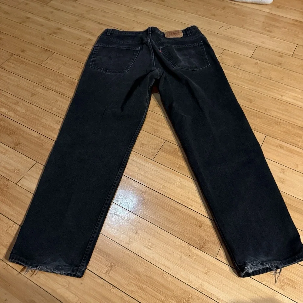 Levi's 550‎ Jeans Mens 38x32 Black Relaxed Fit Denim Y2K 2000s